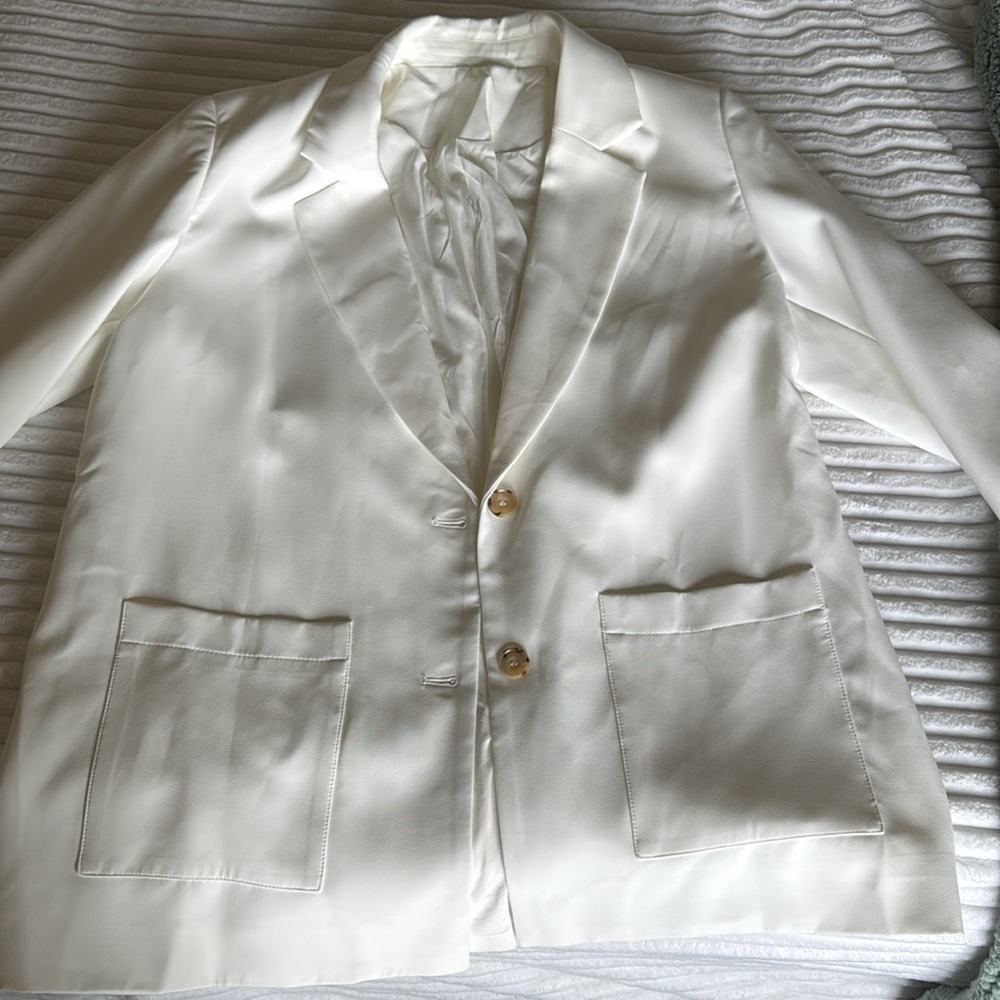 Women's Blazers Business Casual Padded Shoulder - Suit Jackets with Pockets